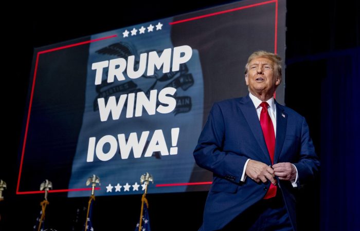 Trump won the Republican primary in Iowa.