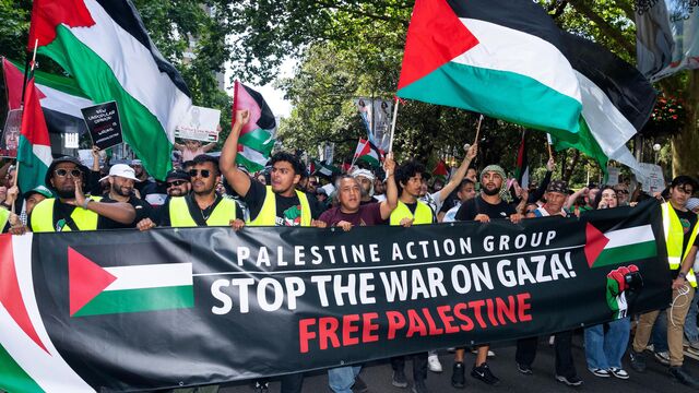 In Australia, pro-Palestinian demonstrators stormed a ruling party conference.