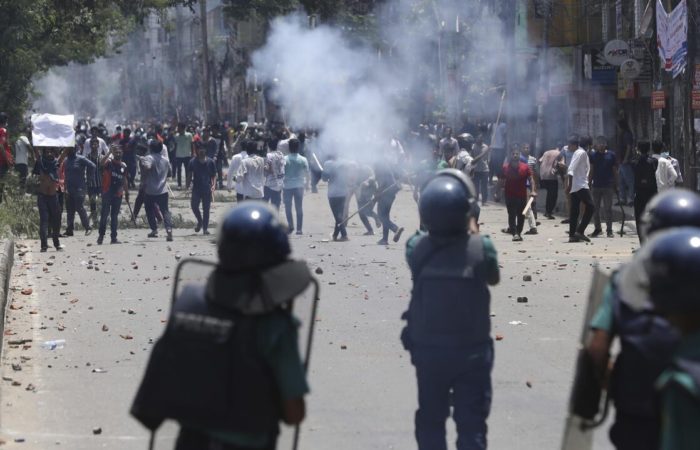 A curfew was introduced in Bangladesh amid protests.