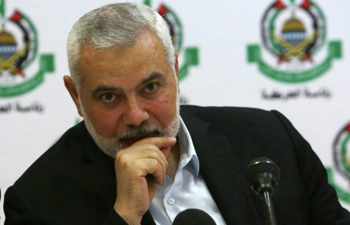 The head of the Hamas politburo was killed when a rocket hit his residence.