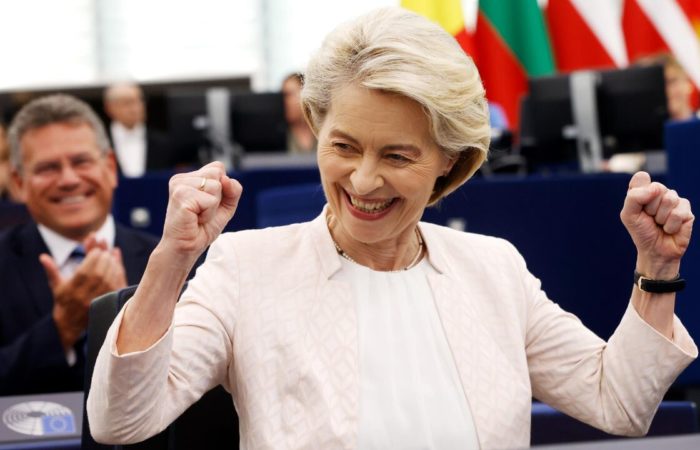 The French politician accused von der Leyen of wanting to start a war.