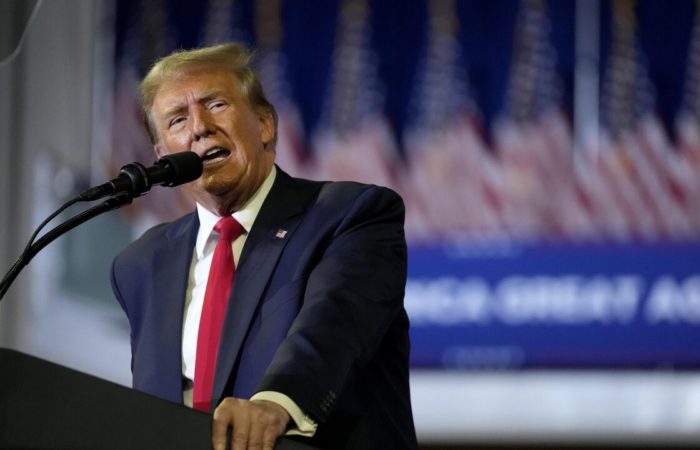 Trump criticized Harris’ keynote speech.