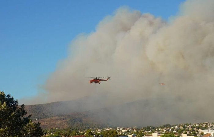 Greek firefighters are unable to stop the fire in Attica.