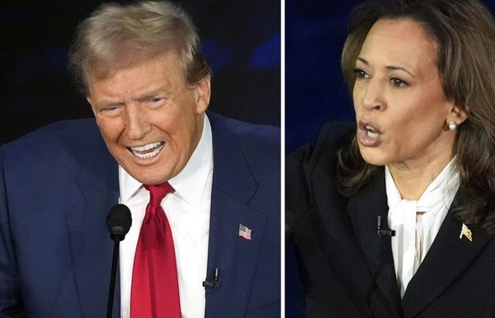 Harris leads Trump by a record number of points, poll shows.