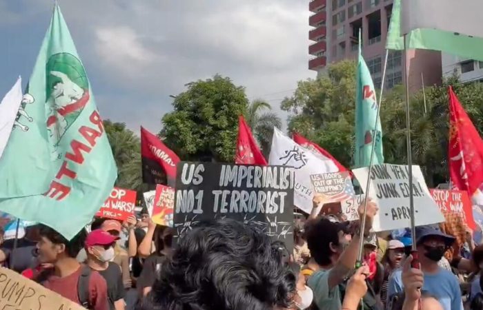 A protest was held in the Philippines against US expansion.